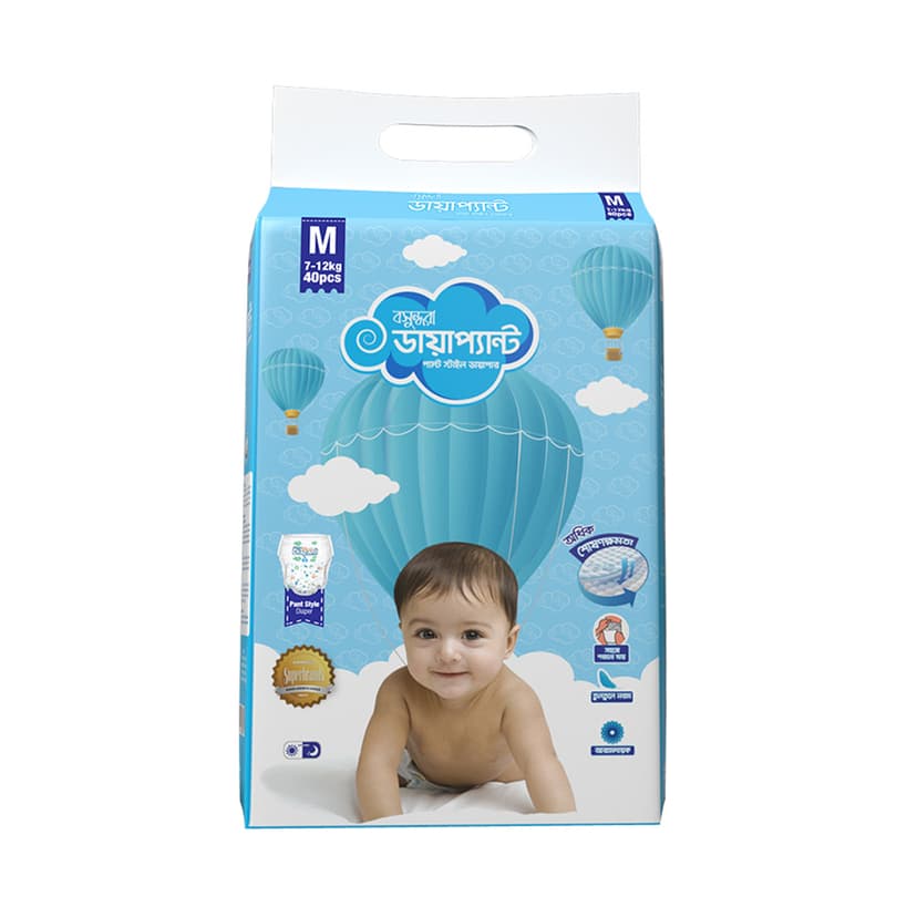 Bashundhara Diapant Baby Diaper M 7-12 kg
