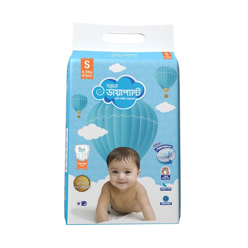 Bashundhara Diapant Baby Diaper S 4-8 kg