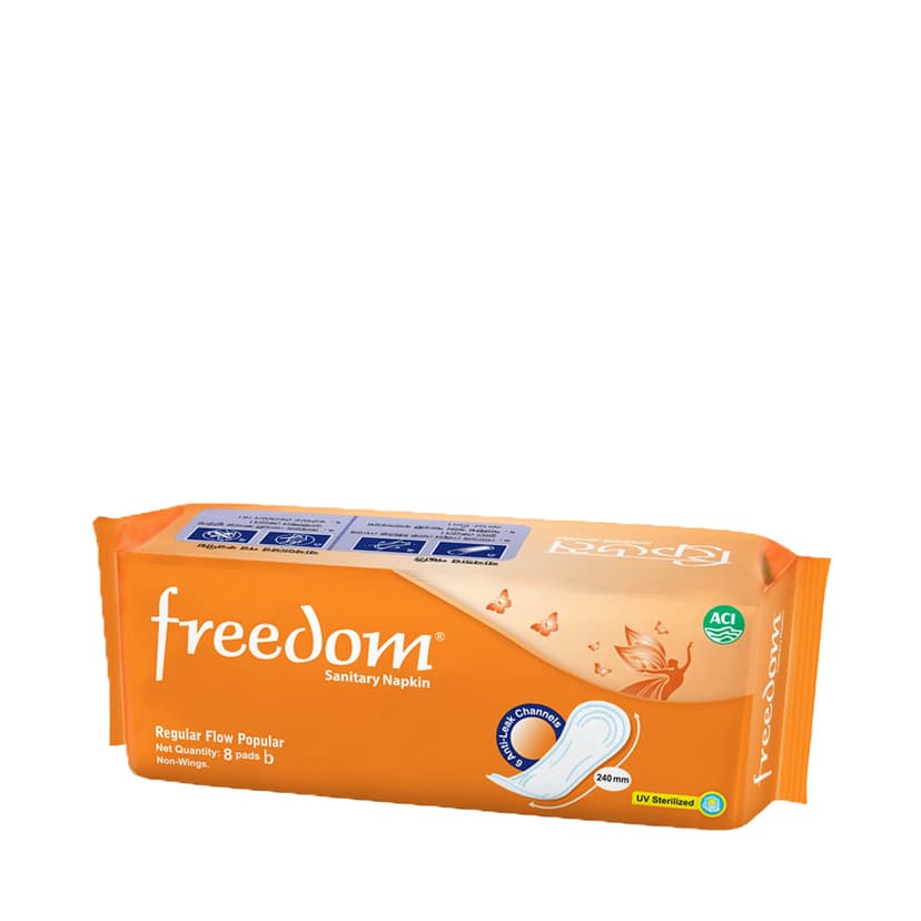 A6 Freedom Regular Flow Sanitary Napkin 8 pads