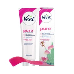 Veet Pure Hair Removal Cream Normal Skin With Organic Aloe Vera & Rose Extracts 1