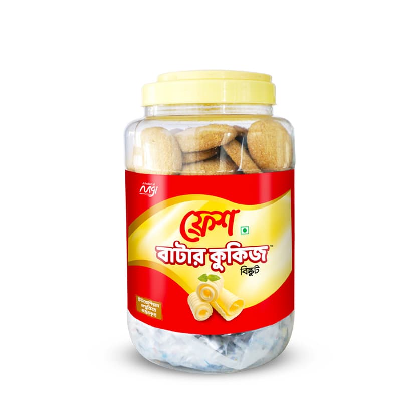 Fresh Butter Cookies Biscuit Jar