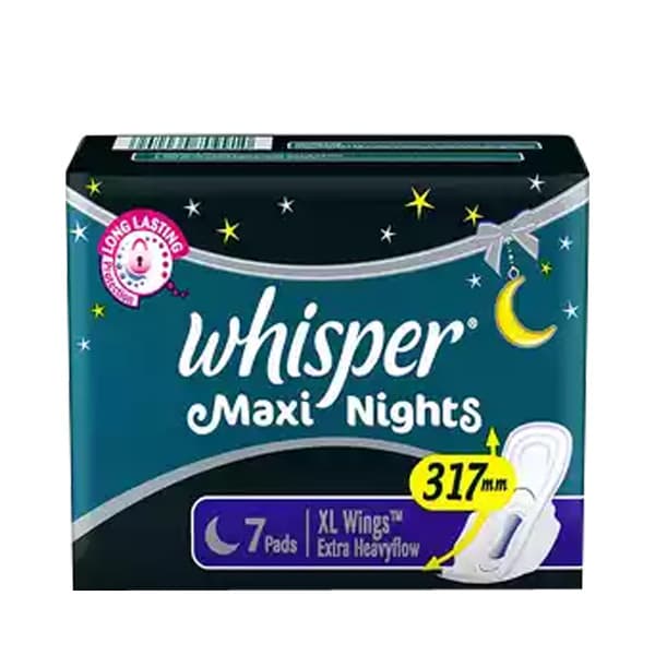 B4 Whisper Maxi Nights Wings Sanitary Napkins XL 7 pads